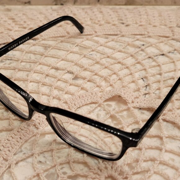 WARBY PARKER HARDY 100 MEDIUM EYEGLASSES SUNGLASSES BLACK FRAMES 51-18-145 CASE - Picture 6 of 14
